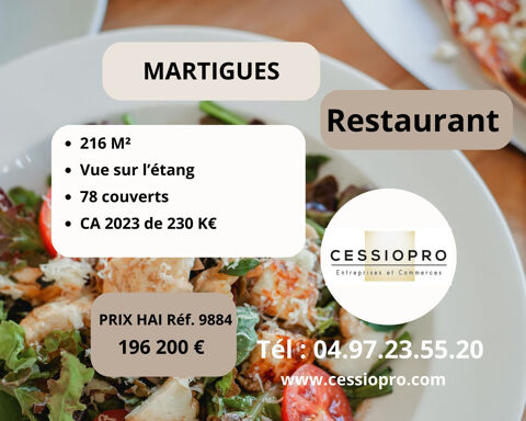RESTAURANT AVEC VUE SUR L'ETANG - MARTIGUES CENTRE-VILLE 196200 13500 Martigues