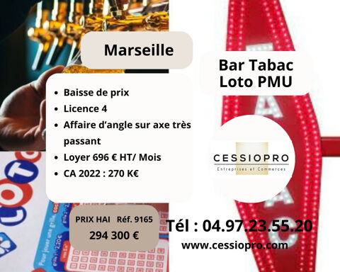 Baisse de Prix ! Bar Tabac Loto PMU, Axe passant, Marseille centre 294300 13005 Marseille
