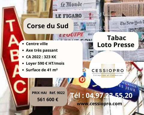Tabac Loto Presse Bimbeloteries refait &agrave; neuf, Corse du Sud… 561600 20200 Bastia