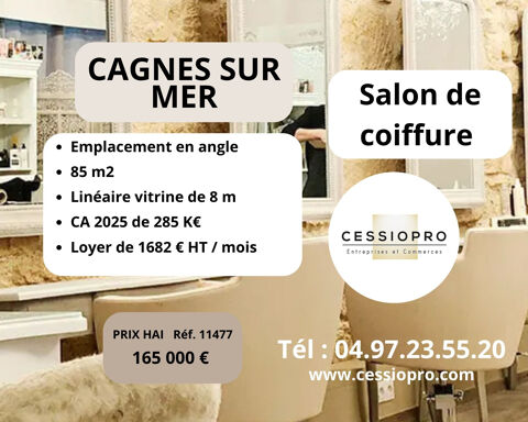SALON DE COIFFURE CA 285K€ CAGNES SUR MER 165000 06800 Cagnes sur mer