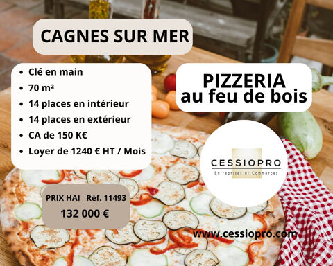   Pizzeria au Feu de Bois   Clé en Main   Cagnes-sur-Mer, à 200 m de la mer 
