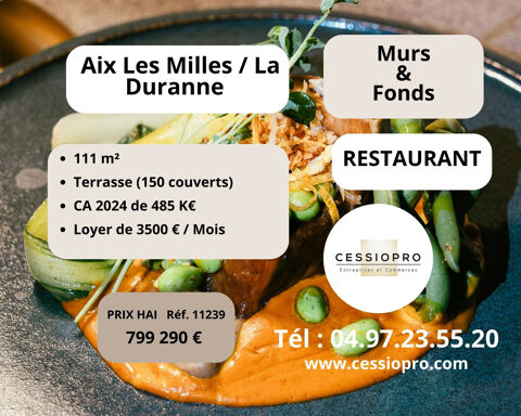 MURS  et FONDS DE RESTAURANT Aix les Milles/La Duranne 799290 13100 Aix en provence