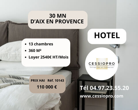 HÔTEL- BUREAU** 13 chambres à 30 minutes d'AIX EN PROVENCE. 110000 13090 Aix en provence