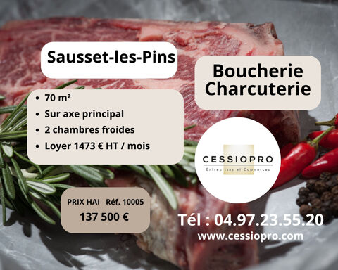 BOUCHERIE CHARCUTERIE 70m2 - SAUSSET LES PINS 137500 13960 Sausset les pins