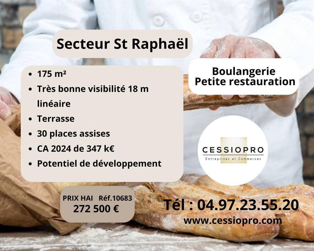   Boulangerie, petite restauration, belle visibilité sur route très passante,  Secteur Saint Raphaël 