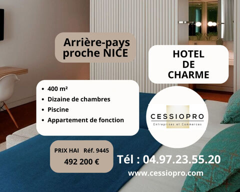 Petit hôtel de charme avec piscine, arrière-pays proche NICE  - Baisse de prix 492200 06000 Nice