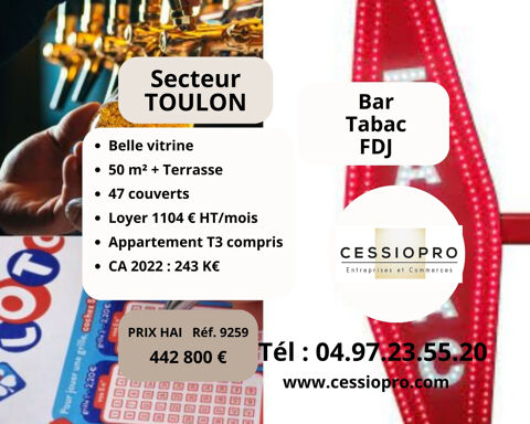 BAR TABAC FDJ SECTEUR TOULON 442800 83500 La seyne sur mer