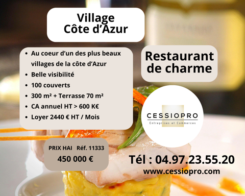 RESTAURANT AVEC TERRASSE DANS UN ECRIN DE VERDURE AU PANORMA UNIQUE : ADRESSE CONFIDENTIELLE ET CONVOITEE 450000 83440 Montauroux