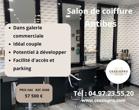 Salon de coiffure, idéal couple, belle clientèle - Antibes 57500 06600 Antibes