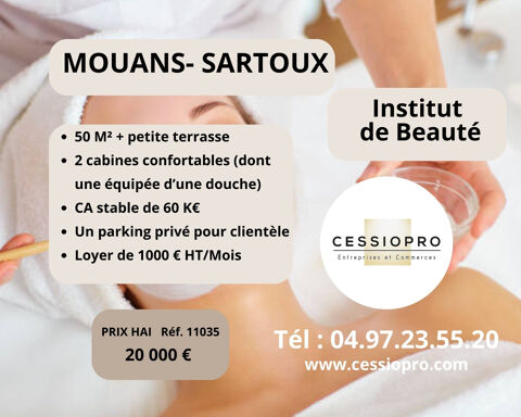 A VENDRE INSTITUT DE BEAUT&Eacute; &Eacute;L&Eacute;GANT   2 CABINES   PARKING PRIV&Eacute;   MOUANS-SARTOUX - ALPES-MARITIMES 20000 06370 Mouans sartoux