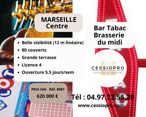 Bar Tabac Loto Brasserie du Midi + Grande Terrasse Marseille Centre 620000 13002 Marseille