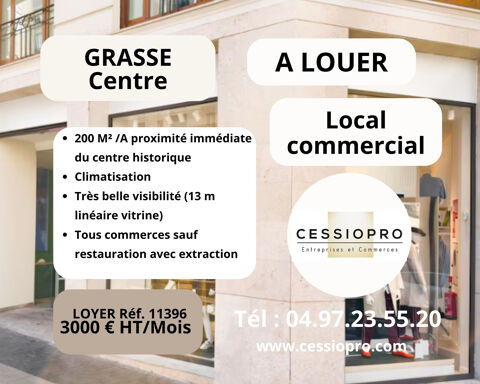 Location commerciale   200 m2   GRASSE CENTRE 3000 06130 Grasse
