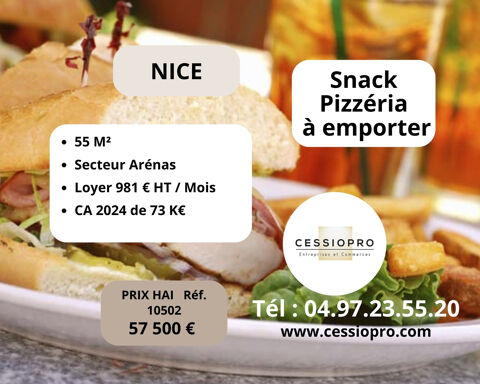Snack-pizzeria &agrave; emporter avec un potentiel de d&eacute;veloppement XXL &agrave; Nice 57500 06200 Nice
