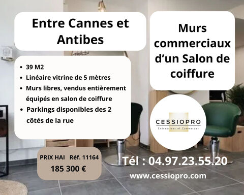 MURS COMMERCIAUX d'un SALON de COIFFURE 185300 06160 Juan les pins