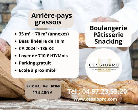 BOULANGERIE   PATISSERIE   SNACKING arrière-pays Grassois 174400 06130 Grasse