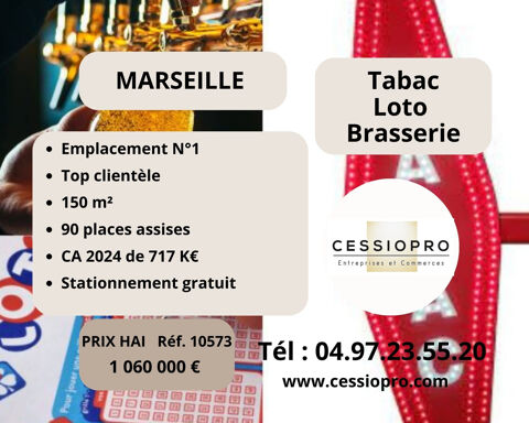 Tabac Loto Brasserie, emplacement No1, rare &agrave; la vente (secteur premium Marseille) 1060000 13008 Marseille