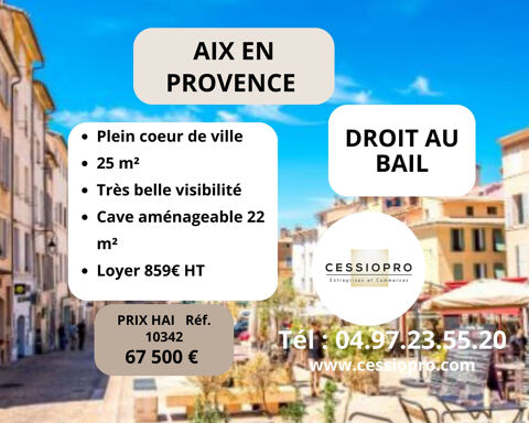 Droit au bail &agrave; vendre   Local commercial d'angle en plein c�ur d'Aix-en-Provence 67500 13100 Aix en provence