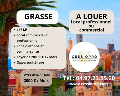 A LOUER A GRASSE : LOCAL PROFESSIONNEL OU COMMERCIAL DE 147m2 2062 06130 Grasse