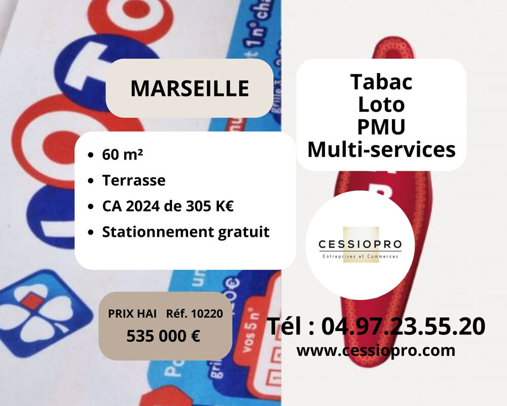   Tabac Loto Multi services, secteur agréable,  Marseille 
