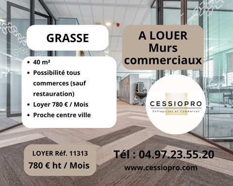 MURS COMMERCIAUX A LOUER 810 06130 Grasse