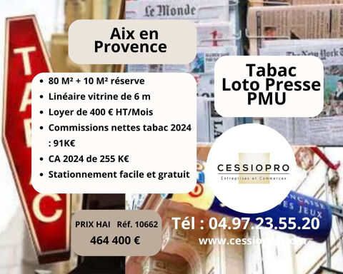 Tabac Loto Presse refait à neuf, sur Aix en Provence 464400 13100 Aix en provence