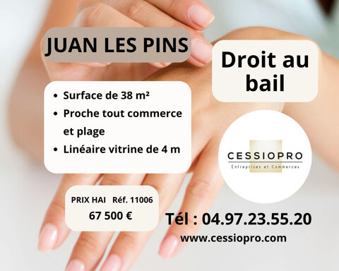 Droit au bail, Juan les Pins, local de plus de 38 m2, proche de tout commerces et plage. 67500 06600 Antibes