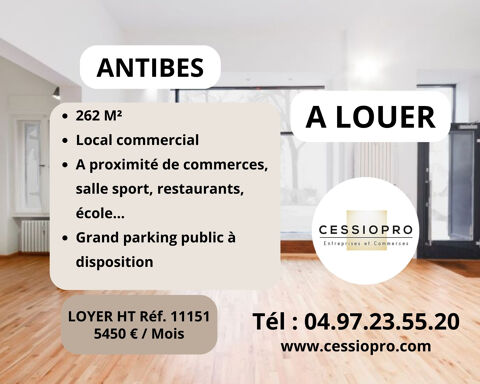 ANTIBES LOCATION PURE LOCAL COMMERCIAL 262 m2 15696 06600 Antibes