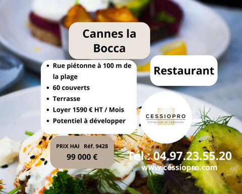 Restaurant traditionnel 60 couverts Bail à venir neuf à Cannes la Bocca 99000 06150 Cannes la bocca