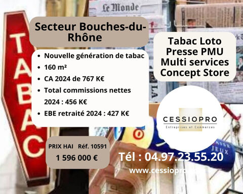 Magnifique Tabac Loto Presse PMU Multi services &agrave; vendre. Nouvelle g&eacute;n&eacute;ration de D&eacute;bit : &laquo; Concept Store &raquo; &agrave; d 1596000 13090 Aix en provence