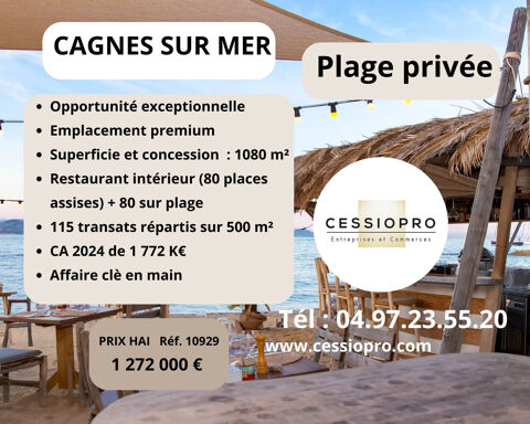 PLAGE PRIVEE CAGNES SUR MER 1272000 06800 Cagnes sur mer