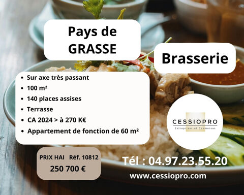 BRASSERIE EMBL&Eacute;MATIQUE SUR AXE PASSANT   INSTITUTION DU PAYS DE GRASSE 250700 06130 Grasse
