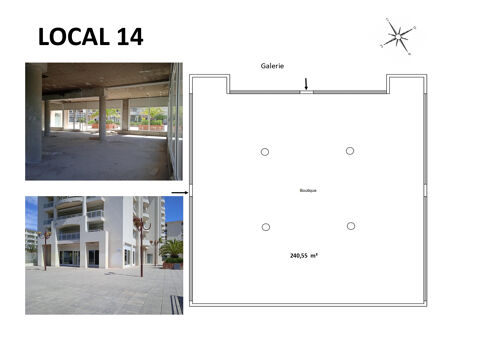 LOCATION PURE LOCAL COMMERCIAL 240 M2 5011 06160 Antibes