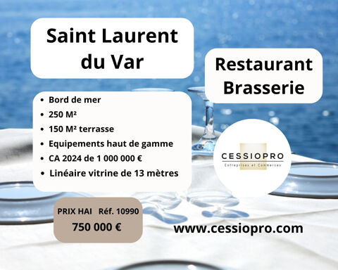 FONDS DE COMMERCE RESTAURANT BRASSERIE - SAINT LAURENT DU VAR   BORD DE MER 750000 06700 St laurent du var