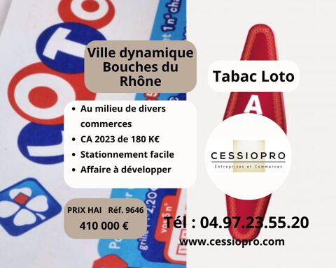Tabac Loto Bimbeloteries sans Bar, ni Presse, dans ville dynamique des Bouches Du Rh&ocirc;ne 410000 13001 Marseille
