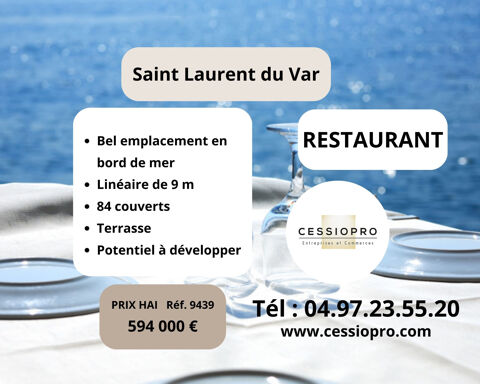 06- RESTAURANT SAINT LAURENT DU VAR EN BORD DE MER 594000 06700 St laurent du var