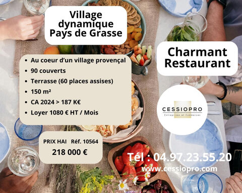 CHARMANT RESTAURANT - IDEAL COUPLE   VILLAGE DYNAMIQUE DU PAYS DE GRASSE 218000 06530 Cabris