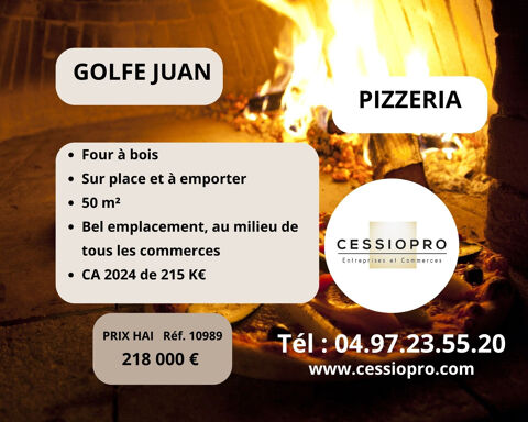 A vendre pizz&eacute;ria, four &agrave; bois, sur place et &agrave; emporter, bel emplacement ,Golfe-juan 218000 06220 Golfe juan