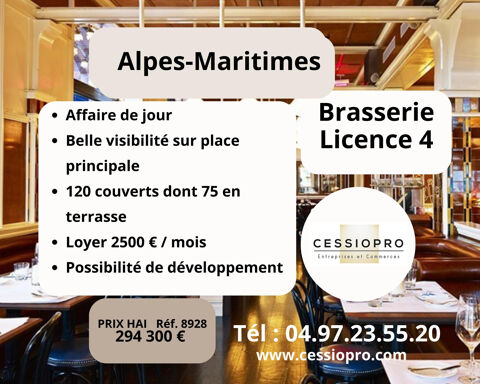 06 - BRASSERIE LICENCE 4 AFFAIRE DE JOUR   PLACE PRINCIPALE VILLE DU LITTORAL   ALPES MARITIMES 294300 06800 Cagnes sur mer