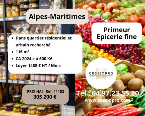 COMMERCE ALIMENTAIRE DE REFERENCE   VILLE VIVANTE DES ALPES MARITIMES   SECTEUR EN PLEIN EXPANSION 305200 06220 Vallauris