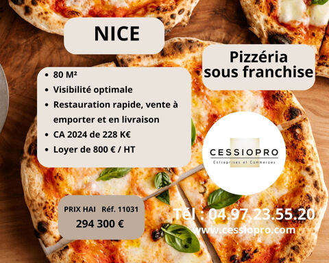 A VENDRE FONDS DE COMMERCE DE PIZZERIA SOUS FRANCHISE A NICE 294300 06100 Nice