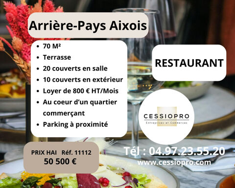 RESTAURANT 30 COUVERTS   PREMIERE AFFAIRE IDEALE POUR CHEF AMBITIEUX OU COUPLE DE RESTAURATEURS 50500 13090 Aix en provence