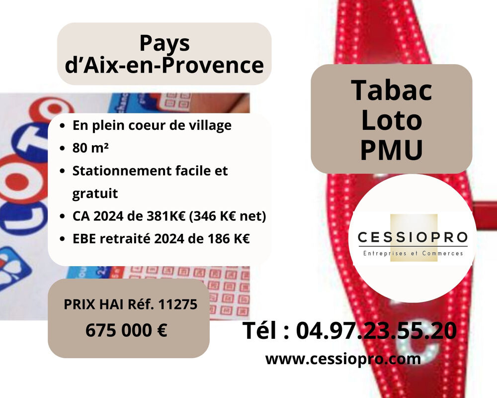   Très beau Tabac Loto, en plein Cœur de village… Pays d'Aix en Provence Aix en provence