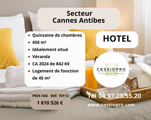 Secteur Cannes Antibes   H&ocirc;tel 3* d'une quinzaine de chambres 1810526 06400 Cannes