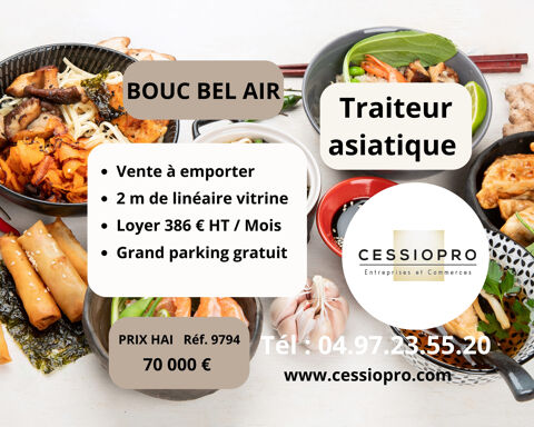 TRAITEUR ASIATIQUE VENTE À EMPORTER SUR BOUC BEL AIR 70000 13320 Bouc bel air