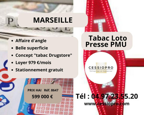 Très belle affaire de Tabac Loto Presse PMU, Nouveau concept Tabac Drugstore, Marseille 599000 13015 Marseille
