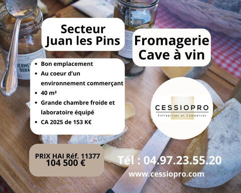 Fromagerie   cave &agrave; vin, bon emplacement, faible loyer - Secteur Juan les Pins 104500 06160 Juan les pins