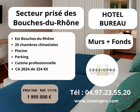 H&Ocirc;TEL BUREAU   MURS + FONDS   SECTEUR PRISE DES BOUCHES DU RHONE 1995000 13600 Ceyreste