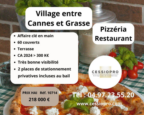 PIZZERIA RESTAURANT AVEC TERRASSE PRIVATIVE DE 24 PLACES   VILLAGE PETILLANT ENTRE CANNES ET GRASSE   ALPES MA 218000 06250 Mougins