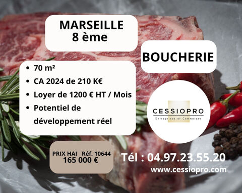 BOUCHERIE, dernier CA 210K€,  MARSEILLE 8ieme 165000 13008 Marseille
