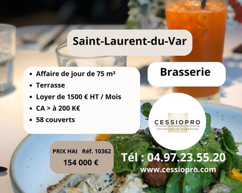 BRASSERIE DE JOUR - CA SUPERIEUR A 200K - SAINT LAURENT DU VAR 154000 06700 St laurent du var